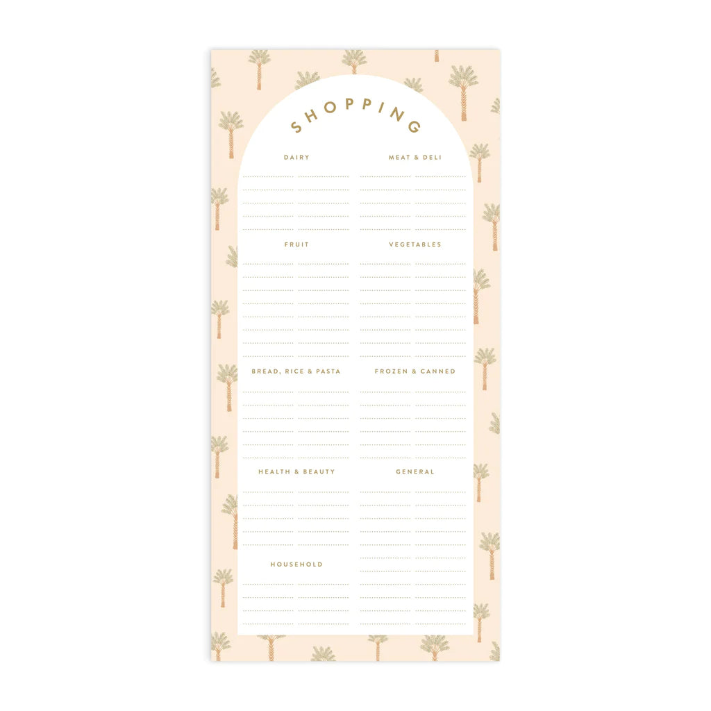 Tiny Palms DL Shopping List Magnet Notepad