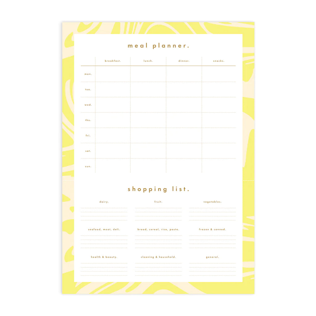 A4 Meal Planner Magnet Notepad