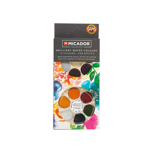 Micador Water Colour Pan Set - Brilliant