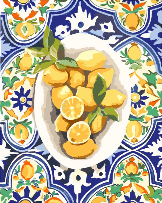 Amalfi Lemons Rolled 40x50 Canvas