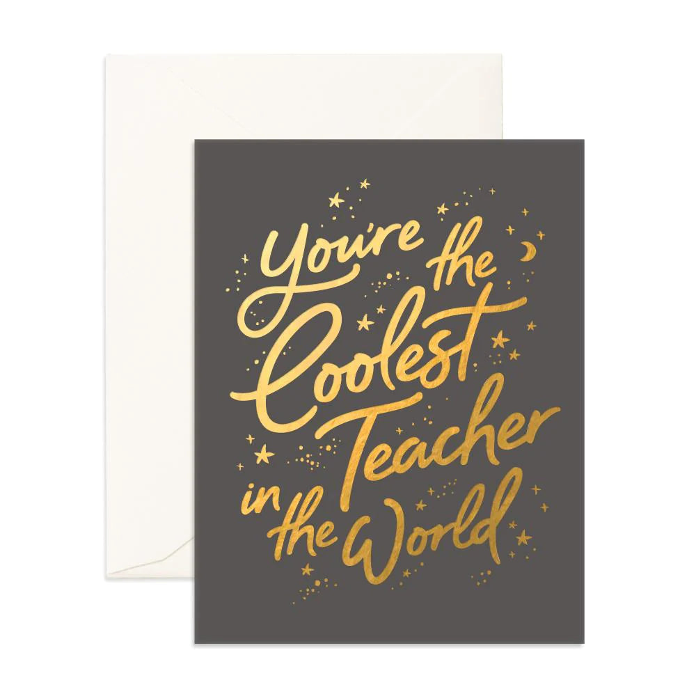 Coolest Teacher Bohemia Card