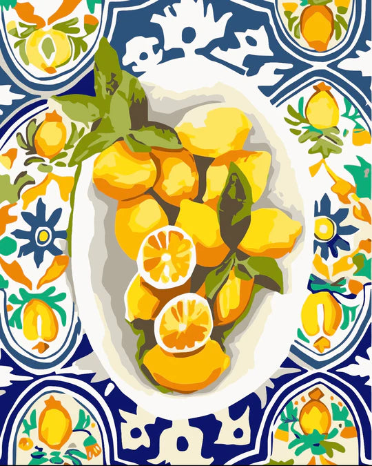 Amalfi Lemons Framed 40x50 Canvas