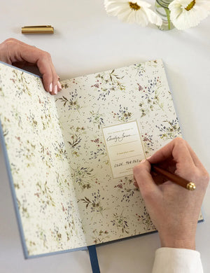 Linen Bound Journal - Dusty Cornflower (Bullet Journal)