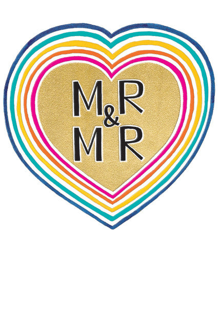 Rainbow Heart Mr & Mr Card