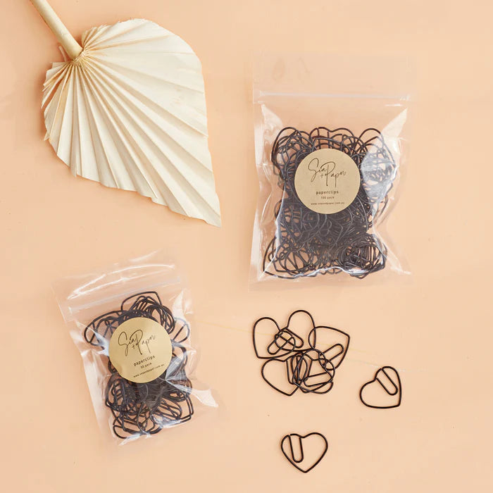 Paperclips 50 Pack - Heart Shaped