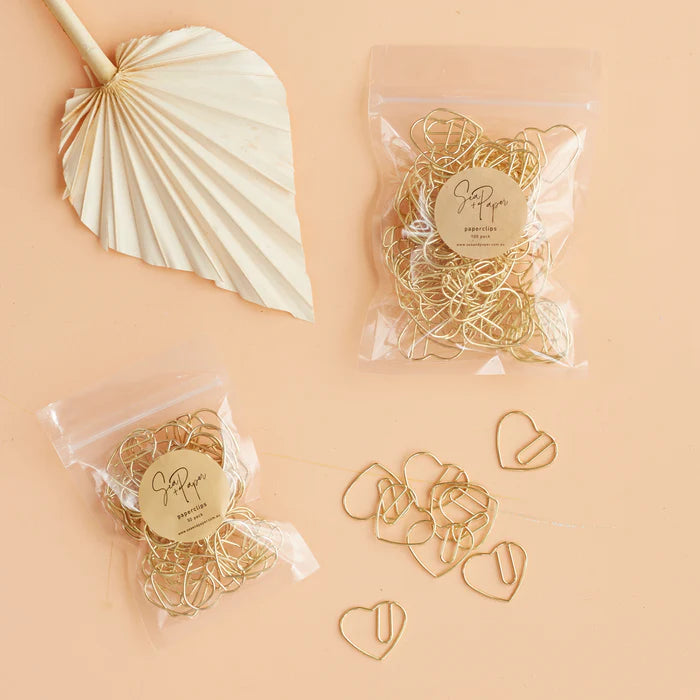 Paperclips 50 Pack - Heart Shaped