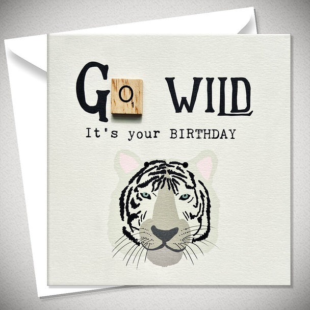 Scrabble Tile Go Wild Birthday Card