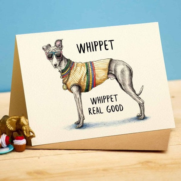 Whippet Birthday Card