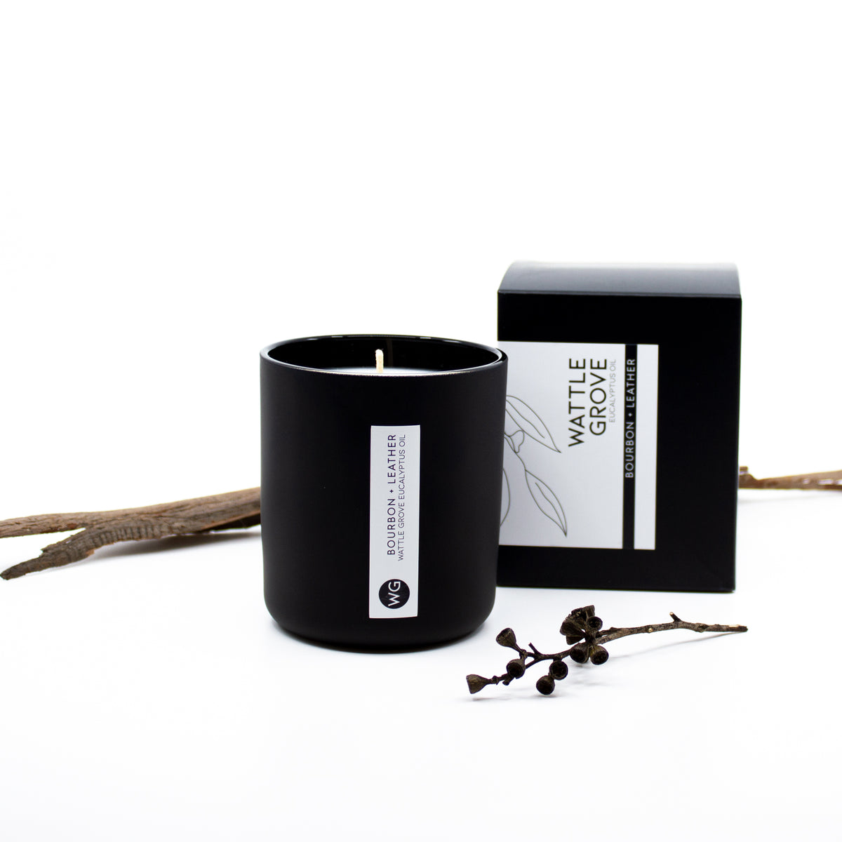 Bourbon &amp; Leather Candle