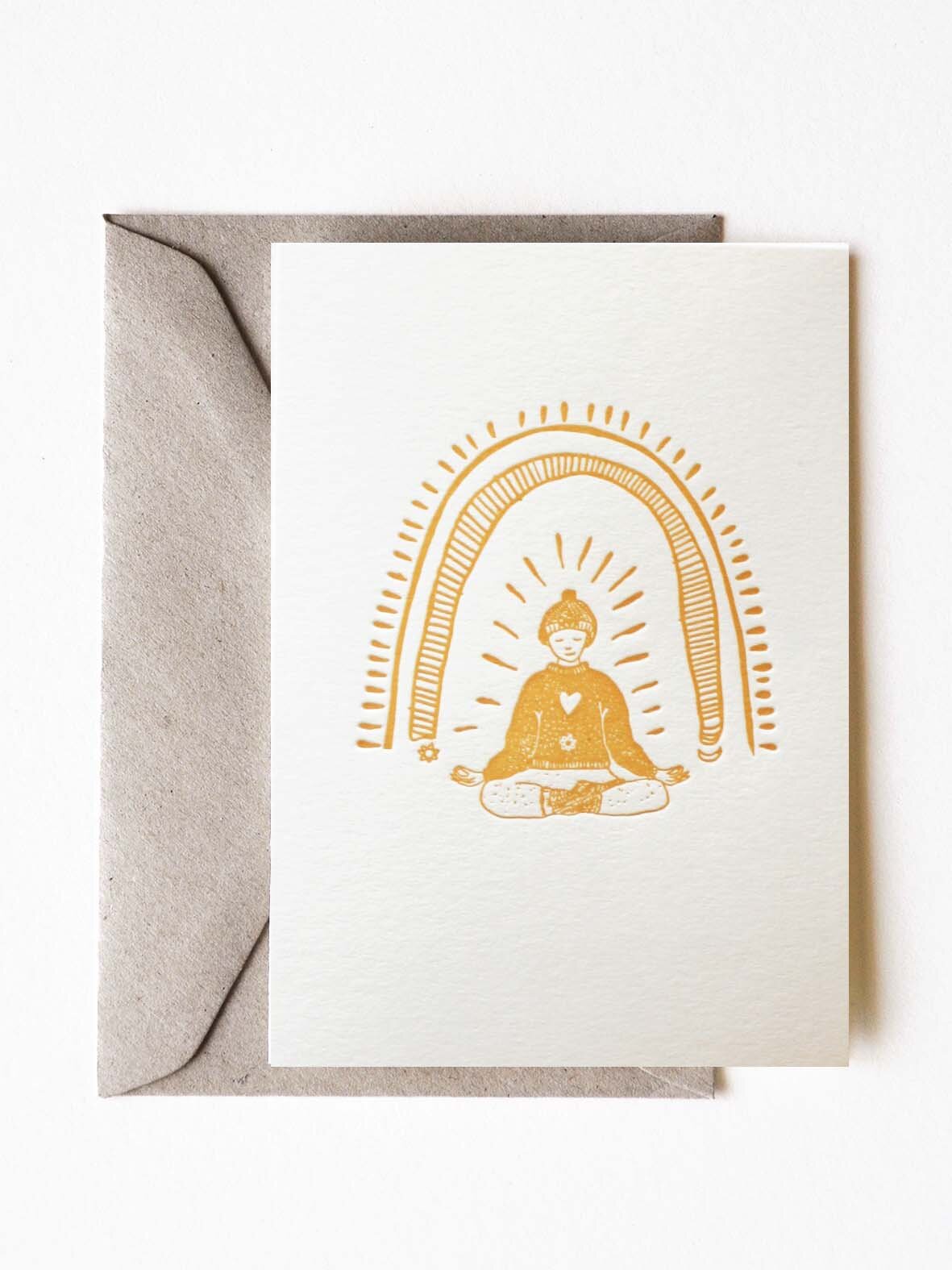 Cosy Meditation Greeting Card