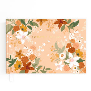 Floral Wedding Guest Book Boxed