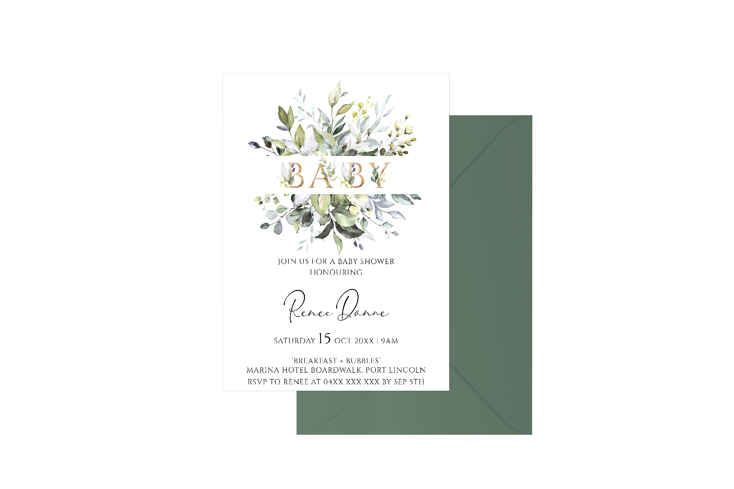 Baby Botanical Customised Baby Shower