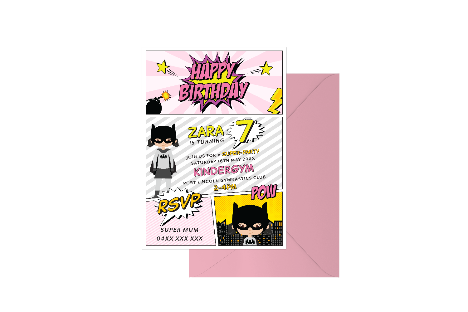 Bat Girl Customised Birthday