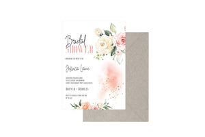 Bridal Shower Floral Customised Invitation