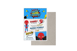 Spider Boy Customised Birthday