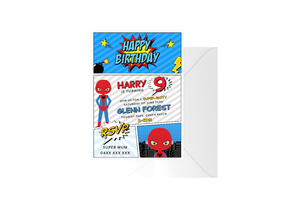 Spider Boy Customised Birthday